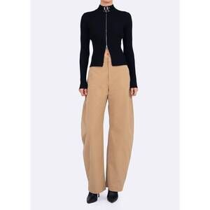 NEW NONCHALANT LABEL lori trench barrel trouser pant in khaki